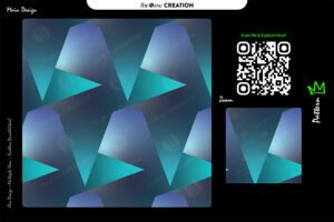Aqua Prism Gradient Geometric Pattern – Premium Multi-Use Vector
