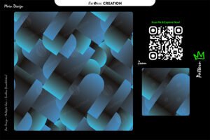 Azure Interlock Depth – Seamless Blue Gradient Abstract Vector Pattern