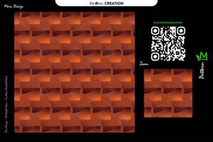 Burnt Amber Curve Blocks – Premium Vector Pattern