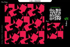 Crimson Block Motion – Premium Vector Pattern