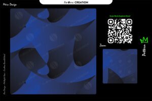 Deep Blue Midnight Flow Pattern – Premium Abstract Vector