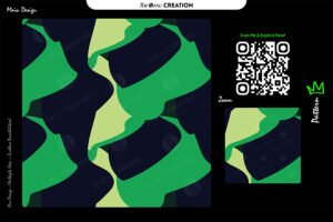 Emerald Midnight Flow Pattern – Premium Seamless Abstract Vector