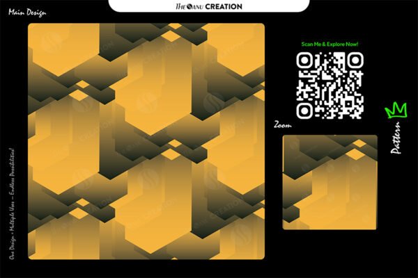 Pattern Vector Depth Golden 3D Hexagonal Layered Depth Pattern – Premium Multi-Use Vector ...