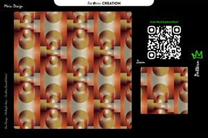 Golden Bronze Spherical Cutout Pattern – Premium Vector