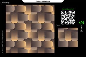 Golden Ember Soft-Glow Block Weave Pattern – Premium Vector Design