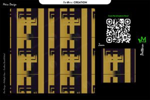 Golden Noir Geometric Line-Block Pattern – Premium Multi-Use Vector