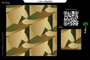 Golden Olive Abstract Layered Flow Pattern – Premium Vector Design