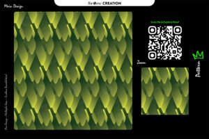 Luminous Emerald Soft-Gradient Leaf Weave Pattern – Premium Vector Design