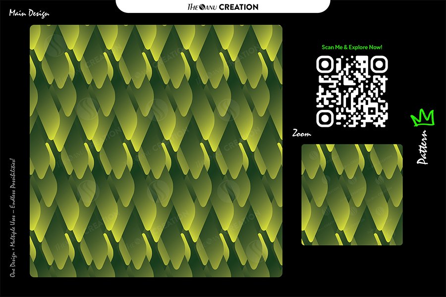 Luminous Emerald Soft-Gradient Leaf Weave Pattern – Premium Vector Design