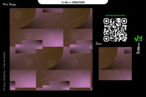 Mocha Lavender Curve Blocks – Premium Vector Pattern