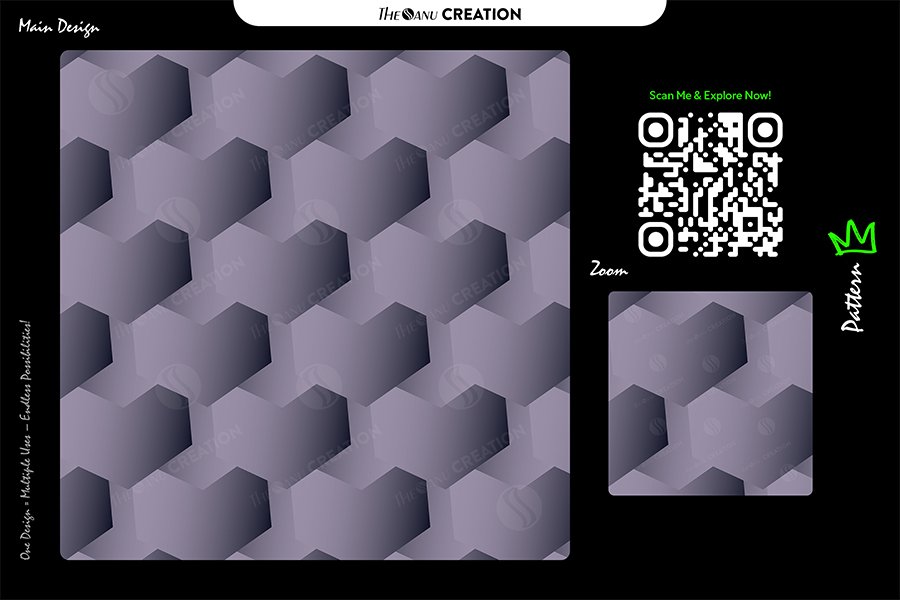 Monochrome 3D Geometric Depth Pattern – Premium Multi-Use Vector