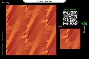 Orange Dynamic Flamewave Abstract Pattern – Premium Vector Design
