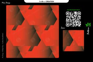 Red 3D Hexagonal Layered Depth Pattern – Premium Multi-Use Vector