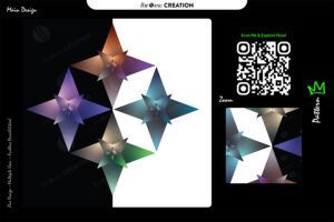 Dual-Tone Radiant Star Prism Pattern – Premium Multi-Use Vector