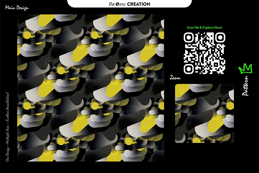 Teal Amber Clusterform Pattern – Premium Multi-Use Abstract Vector Artwork