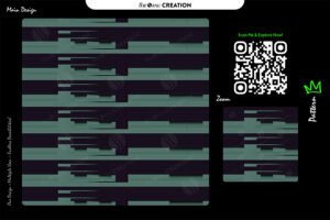 Teal Noir Fragmented Linear Blocks Pattern – Premium Multi-Use Abstract Vector