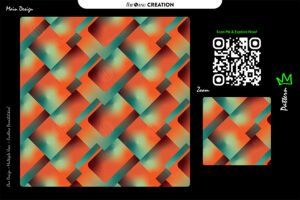 Vibrant Gradient Geometric Block Pattern – Premium Vector