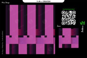 Vibrant Magenta Structured Gradient Columns Pattern – Premium Multi-Use Abstract Vector