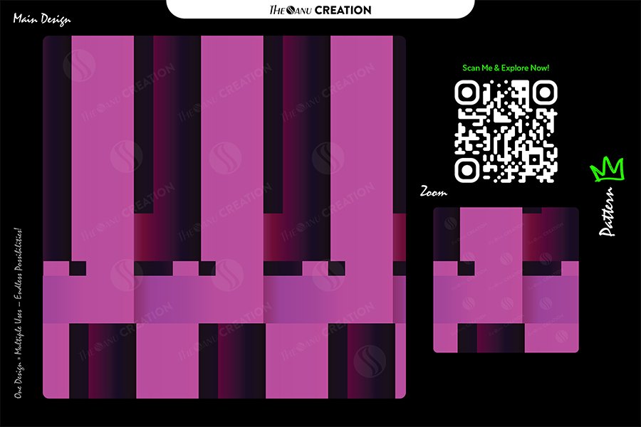 Vibrant Magenta Structured Gradient Columns Pattern – Premium Multi-Use Abstract Vector