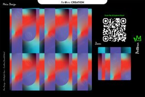 Vibrant Neon Flow Gradient Pattern – Premium Vector