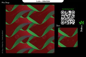 Abstract Crimson Green Flow Pattern — Premium Seamless Utility Graphic