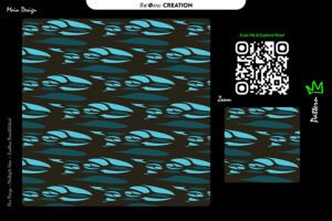 Aqua Stream Noir Pattern – Modern Seamless Fluid Surface
