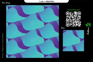 Aqua Violet Wave Pattern – Teal & Purple Seamless Abstract Surface Design
