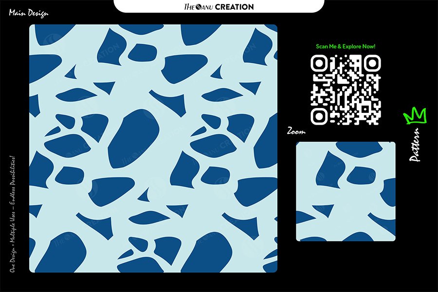 Arctic Blue Mosaic Pattern – Modern Seamless Abstract Surface