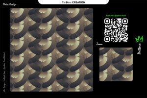 Ash Gold Spiral Scale Pattern – Premium Seamless Abstract Vector Design