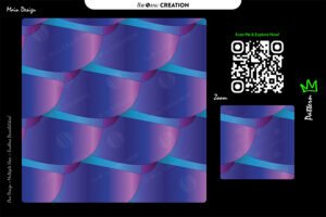 Azure Violet Ribbon Pattern – Premium Seamless Abstract Vector Design