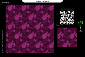 Berry Shadow Curve Pattern – Plum Magenta Seamless Abstract Surface Design