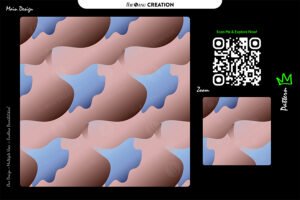 Blush Drift Wave Pattern – Soft Rose & Sky Blue Seamless Abstract Surface Design