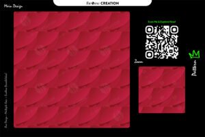 Crimson Canopy Scale Pattern – Premium Seamless Abstract Vector Design