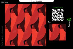 Crimson Ember Wave Pattern – Bold Red Seamless Abstract Surface Design
