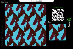 Crimson Teal Fusion Pattern – Bold Seamless Abstract Surface