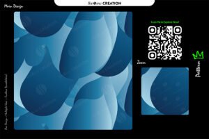 Deep Azure Drift Pattern – Premium Seamless Abstract Vector Design