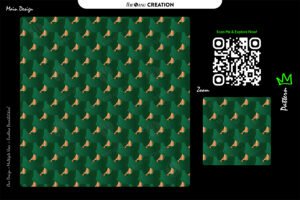 Emerald Crest Loop Pattern – Premium Seamless Abstract Vector Design