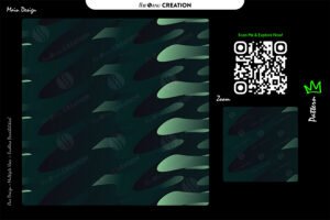Emerald Drift Wave Pattern – Deep Green Seamless Abstract Surface Design