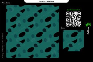 Emerald Orbit Forms – Abstract Seamless Pattern