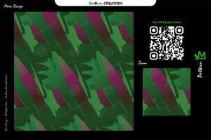 Emerald Plum Motion Flow Pattern – Premium Seamless Abstract Vector Design