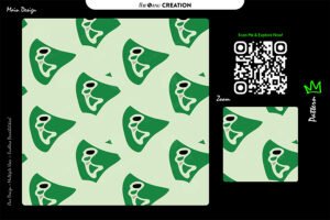 Emerald Slice Minimal Pattern – Modern Green Organic Seamless Surface Design