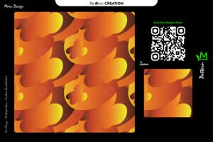 Golden Ember Flame Pattern – Premium Seamless Abstract Vector Design