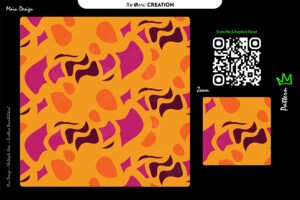 Golden Magma Drift Pattern – Orange Pink Seamless Abstract Flow Design