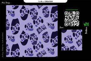 Lavender Shadow Pods Pattern – Purple Seamless Abstract Surface Design