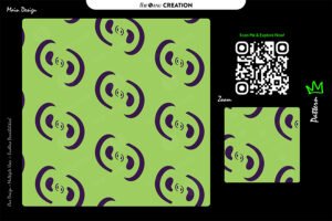 Lime Echo Arc Pattern – Minimal Seamless Abstract Surface