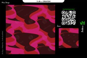 Magenta Flow Contour Pattern – Crimson Seamless Abstract Surface Design