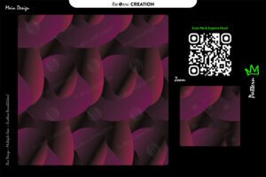 Magenta Noir Arc Pattern – Deep Plum Seamless Abstract Surface Design