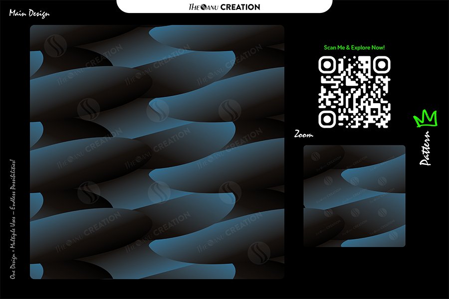 Midnight Azure Flow Pattern – Deep Blue Seamless Abstract Surface Design