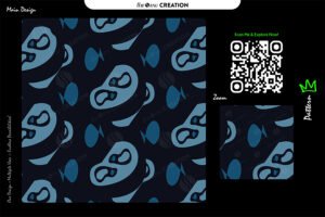 Midnight Orbit Pebble – Abstract Seamless Pattern