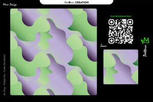 Mint Lavender Flow Pattern – Soft Green & Purple Seamless Abstract Surface Design